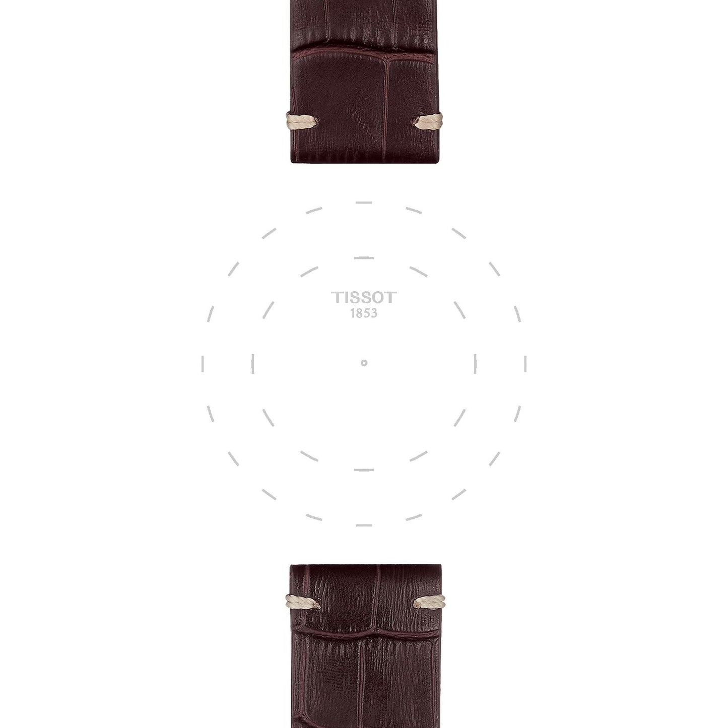 Tissot Official Brown Leather Strap Lugs 22 Mm