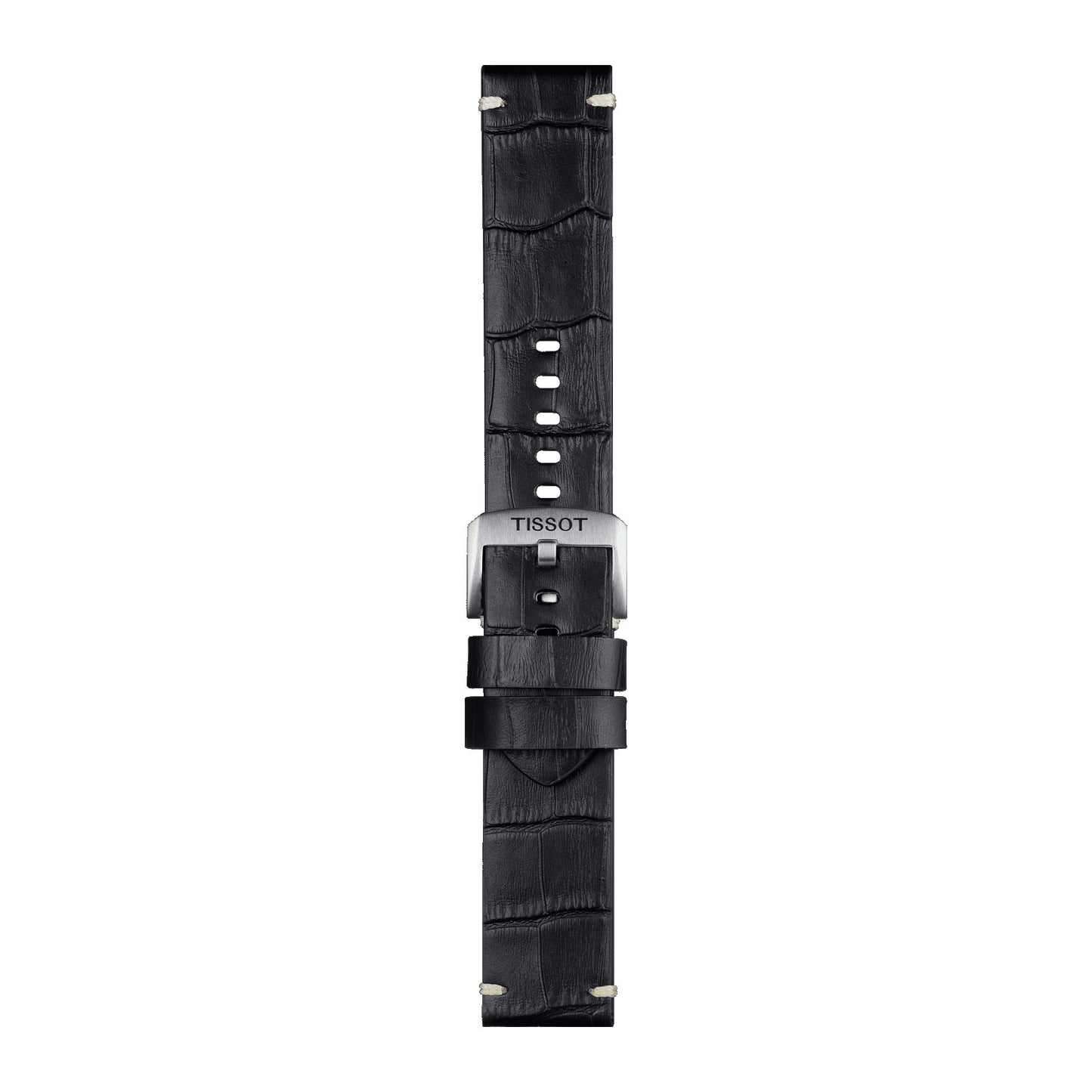 Tissot Official Black Leather Strap Lugs 22 Mm