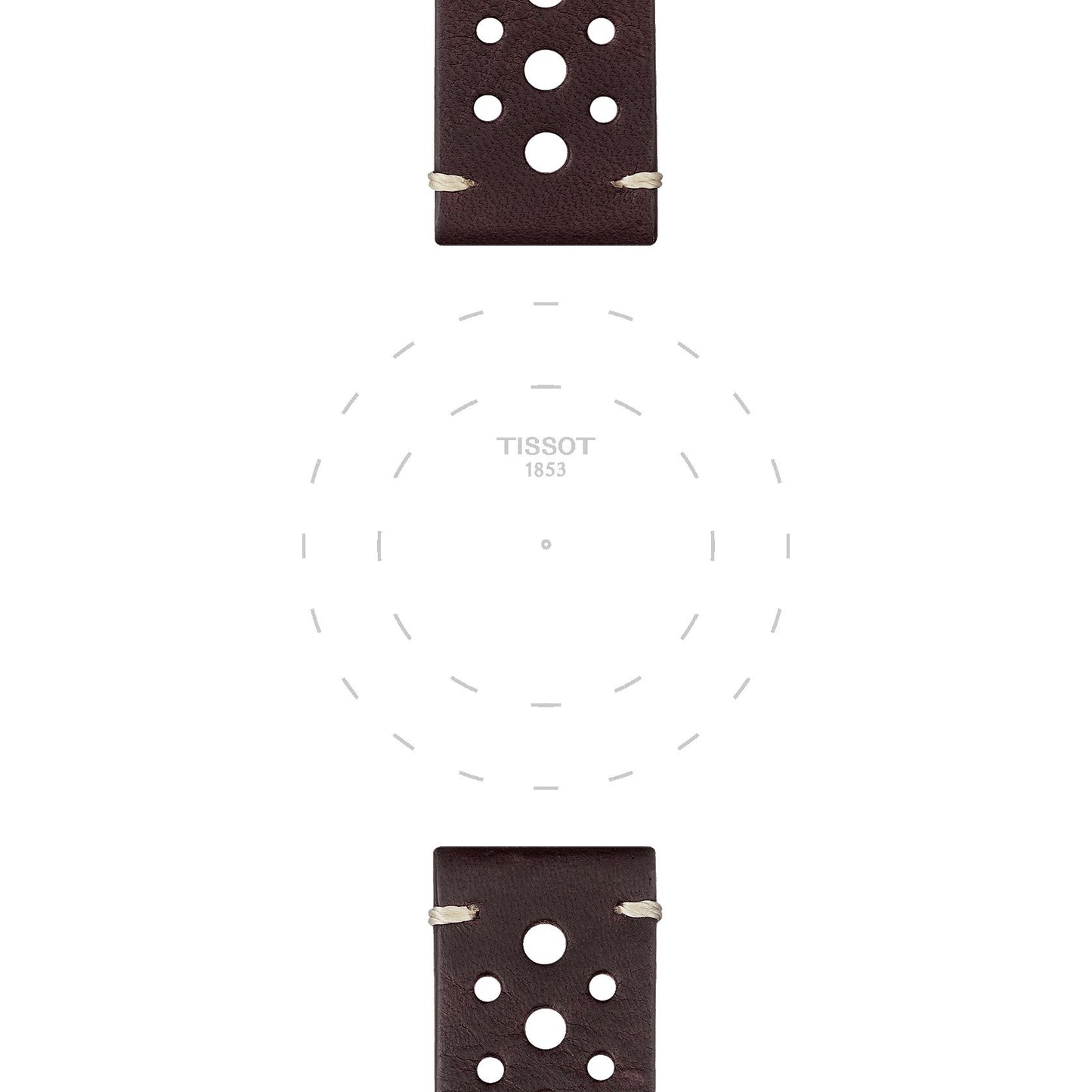 Tissot Official Brown Leather Strap Lugs 22 Mm