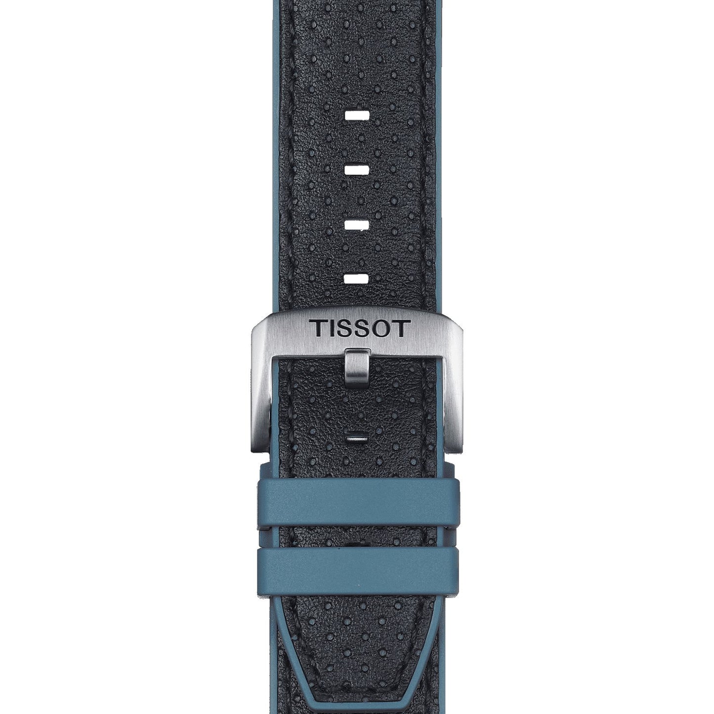Tissot Official Blue Leather And Rubber Strap Lugs 22 Mm