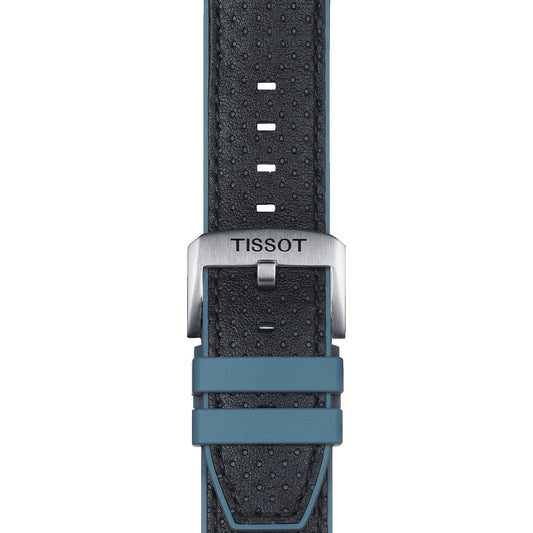 Tissot Official Blue Leather And Rubber Strap Lugs 22 Mm