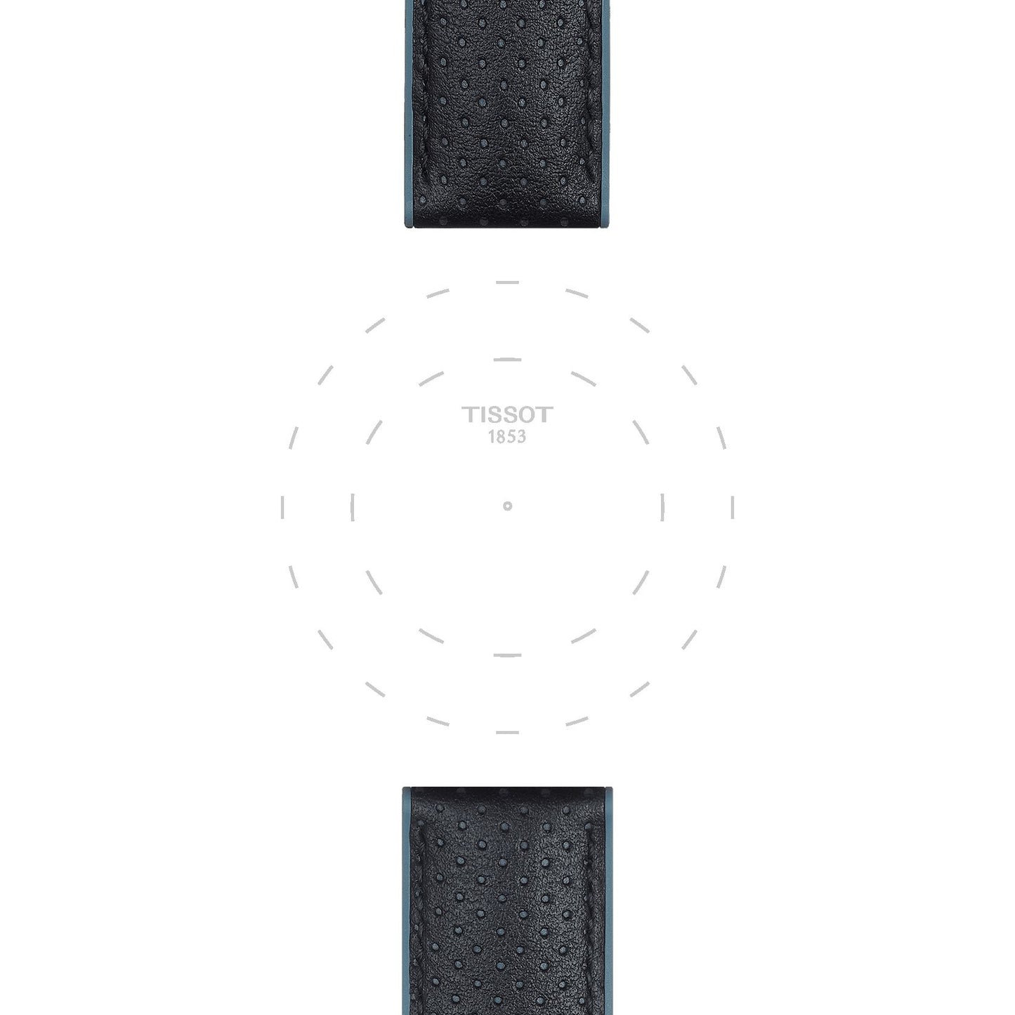 Tissot Official Blue Leather And Rubber Strap Lugs 22 Mm