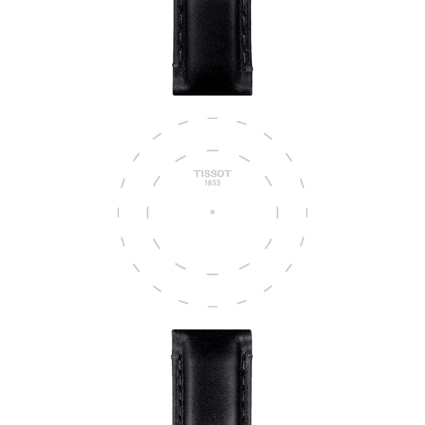Tissot Official Black Leather Strap Lugs 20 Mm