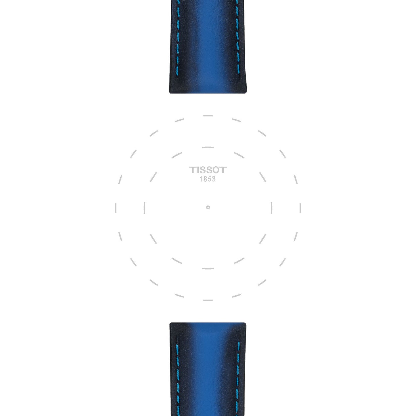 Tissot Official Blue Leather Strap Lugs 20 Mm