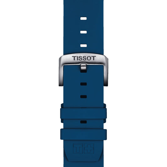Tissot Official Blue Silicone Strap Lugs 22 Mm