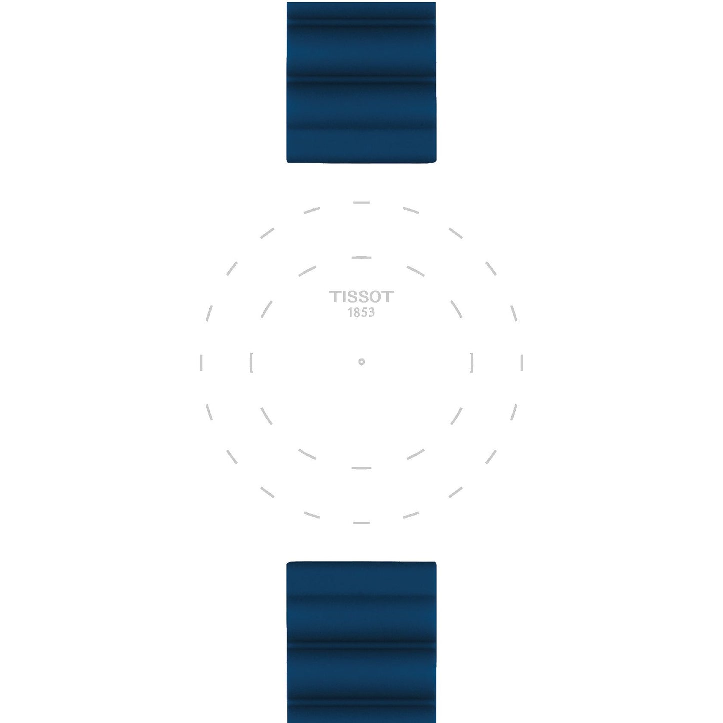 Tissot Official Blue Silicone Strap Lugs 22 Mm