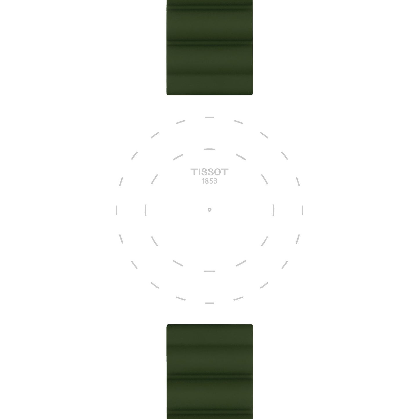 Tissot Official Khaki Silicone Strap Lugs 22 Mm