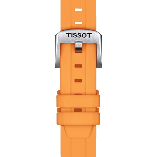 Tissot Official Orange Silicone Strap Lugs 18 Mm