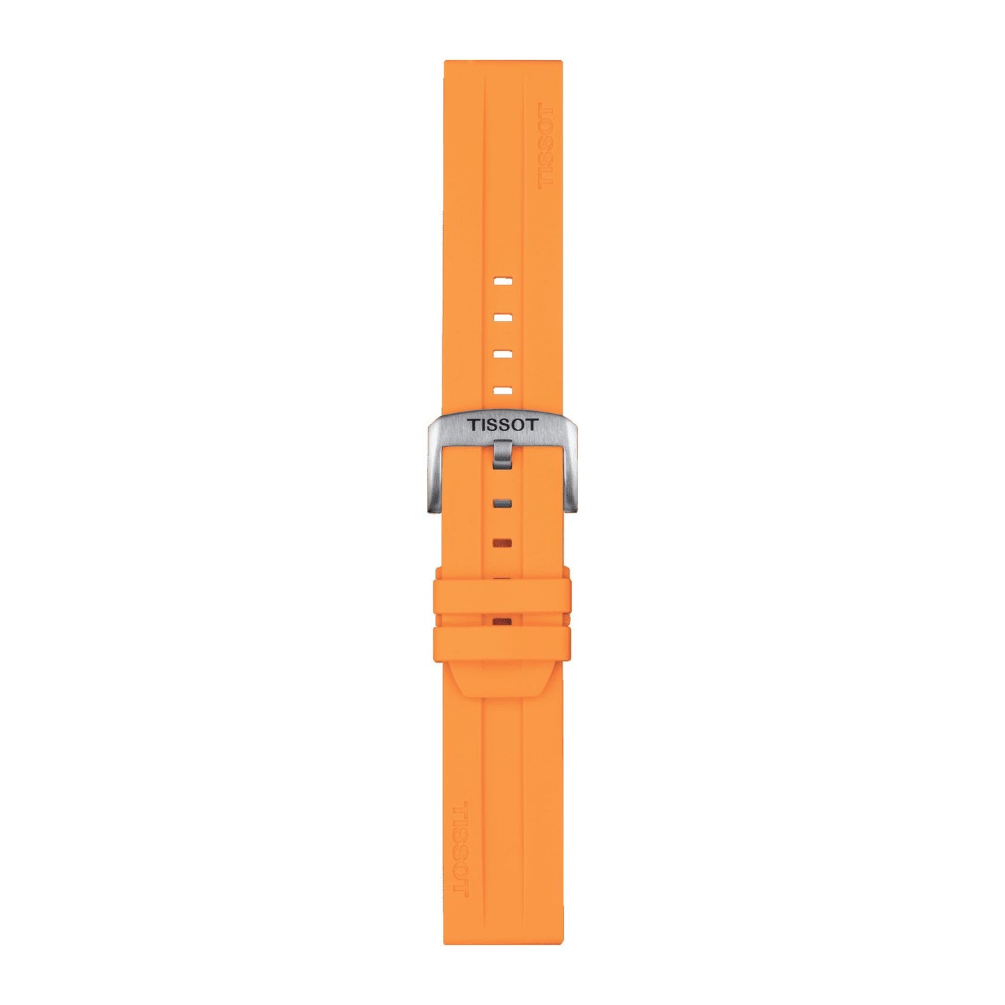 Tissot Official Orange Silicone Strap Lugs 22 Mm