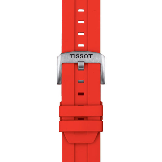 Tissot Official Red Silicone Strap Lugs 22 Mm