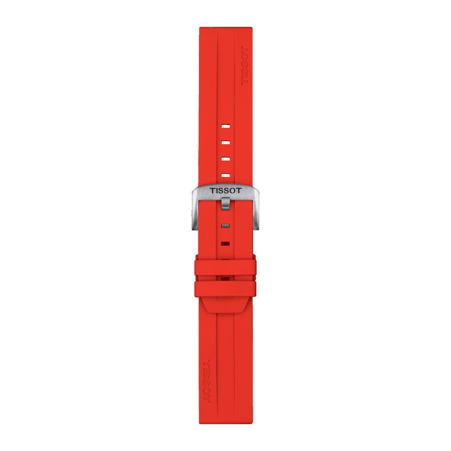 Tissot Official Red Silicone Strap Lugs 22 Mm