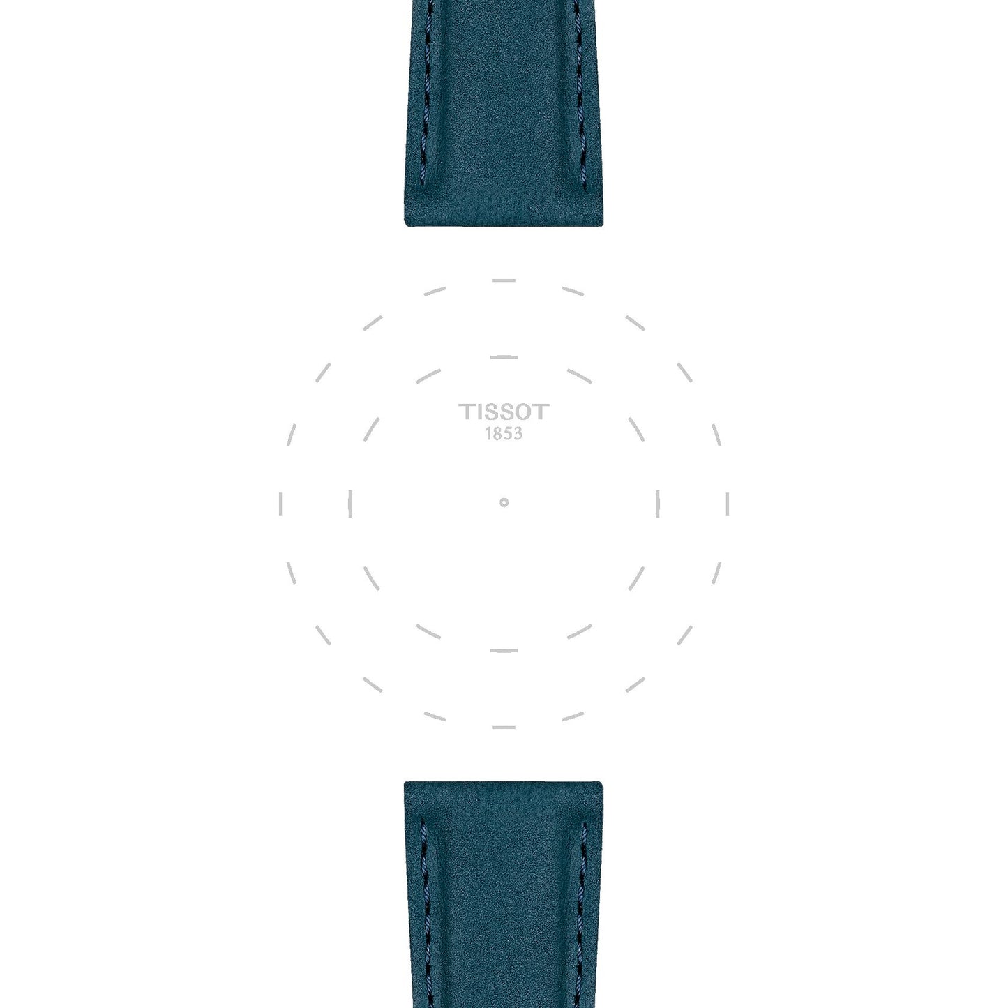 Tissot Official Blue Leather Strap Lugs 21 Mm