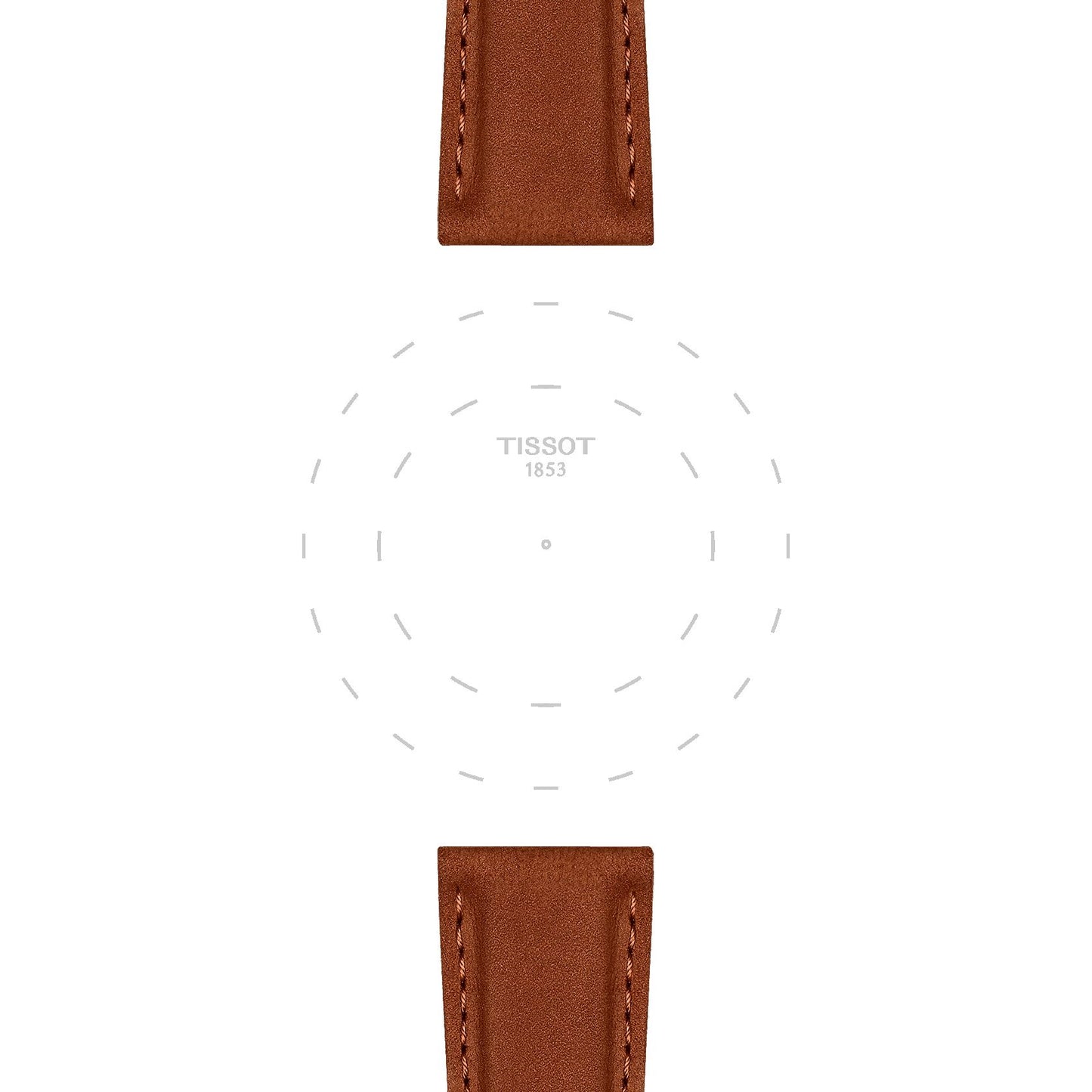 Tissot Official Camel Leather Strap Lugs 21 Mm