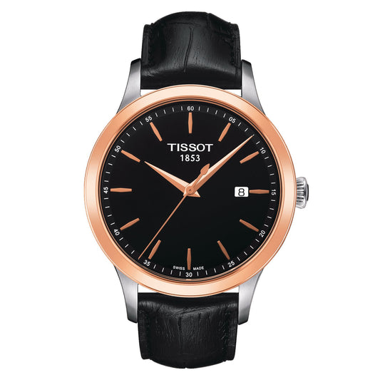 Tissot Classic Gent 18K Gold (Leather, Black) Indexes