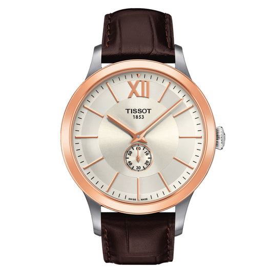 Tissot Classic Gent Automatic 18K Gold (Leather, Brown) Roman And Indexes
