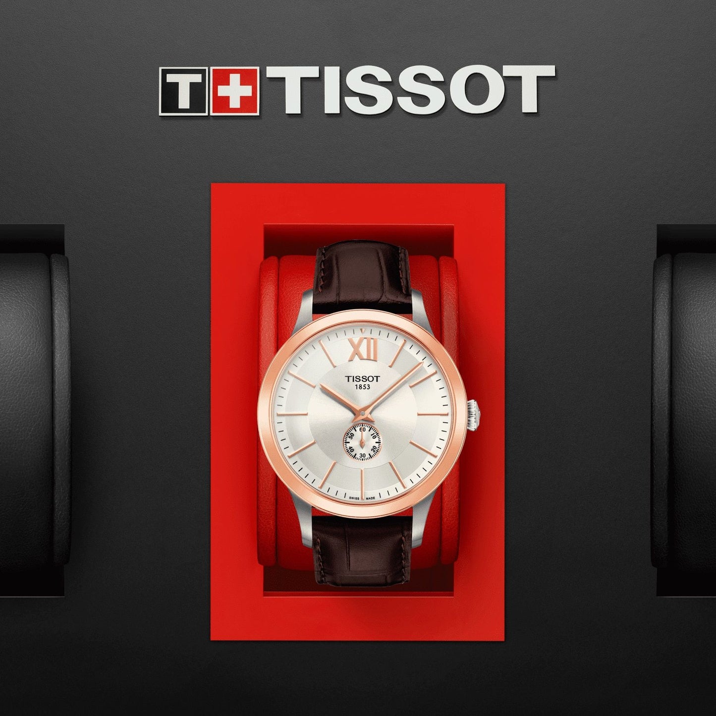 Tissot Classic Gent Automatic 18K Gold (Leather, Brown) Roman And Indexes