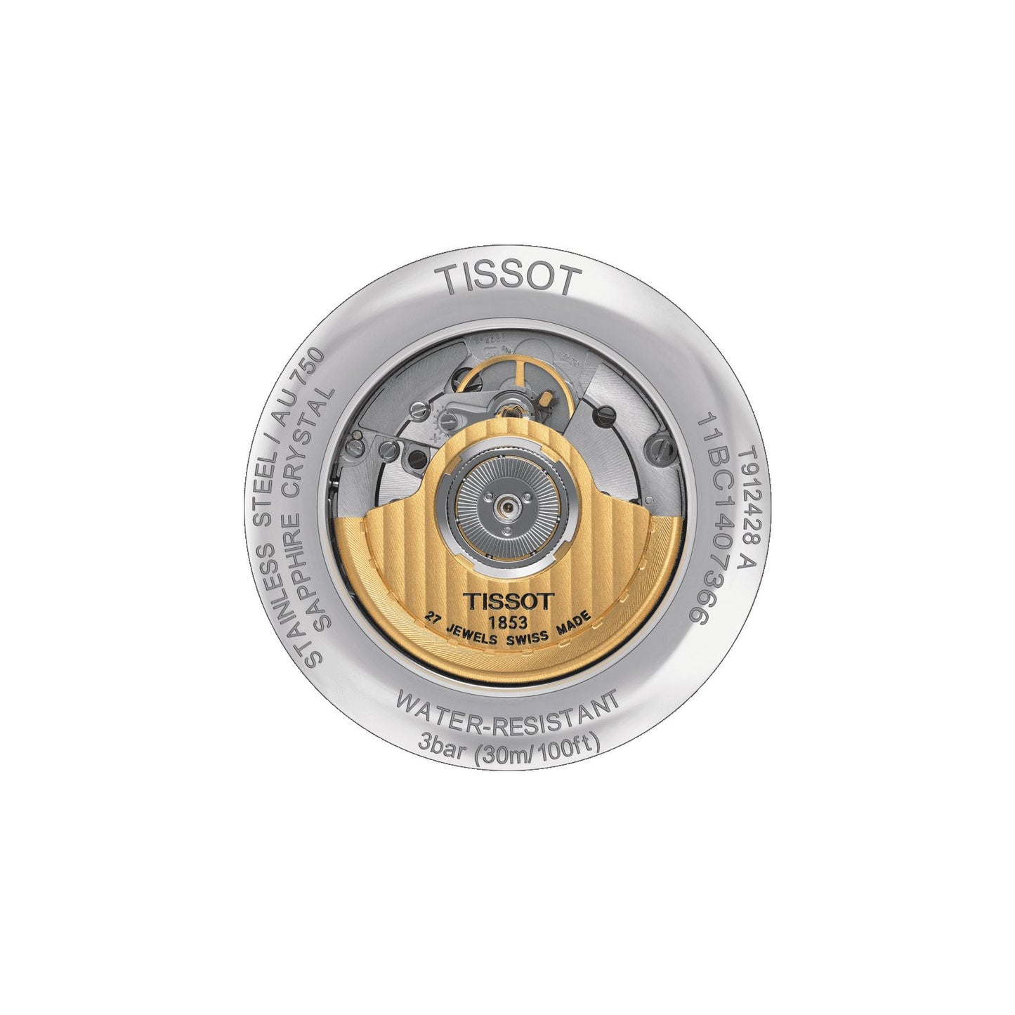 Tissot Classic Gent Automatic 18K Gold (Leather, Black) Roman And Indexes
