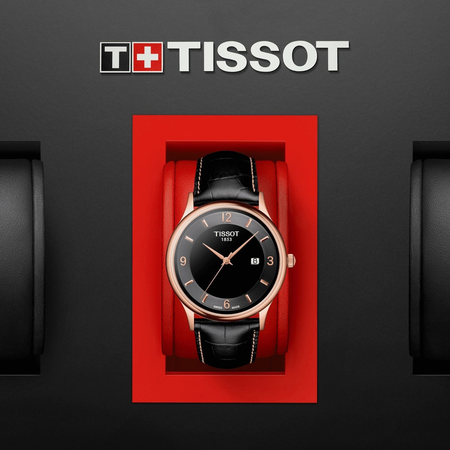 Tissot Rose Dream 18K Gold (Leather, Black) Arabic And Indexes