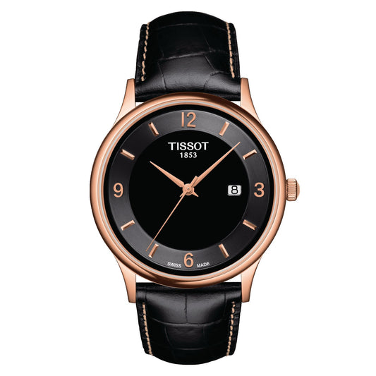 Tissot Rose Dream 18K Gold (Leather, Black) Arabic And Indexes