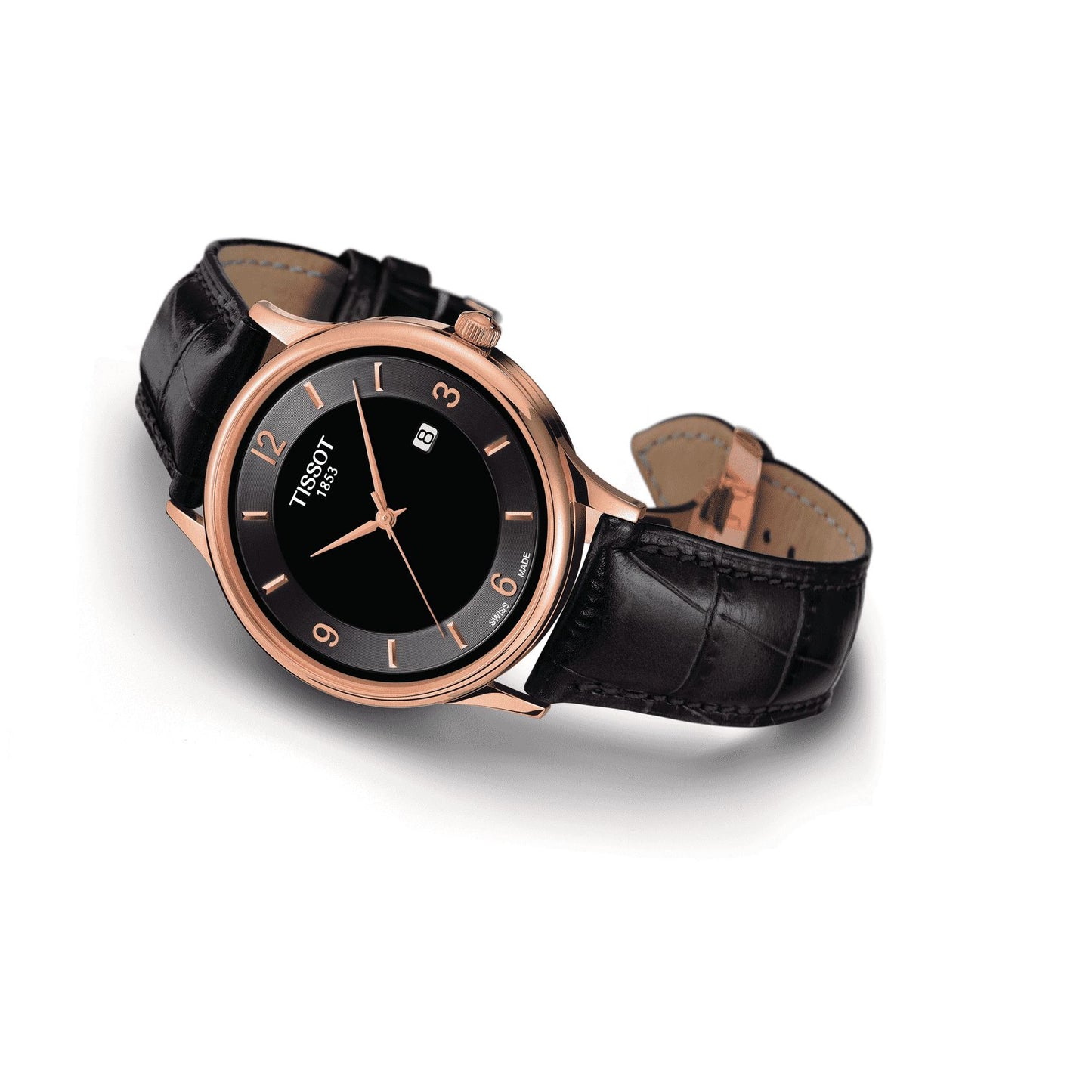Tissot Rose Dream 18K Gold (Leather, Black) Arabic And Indexes