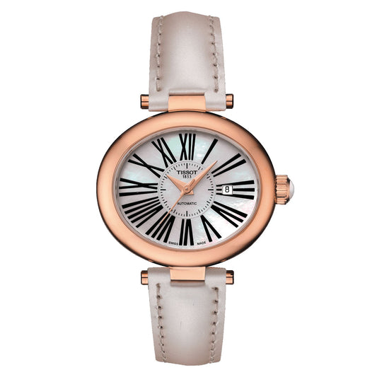 Tissot Glamorous Lady Automatic 18K Gold (Leather, Beige) Roman