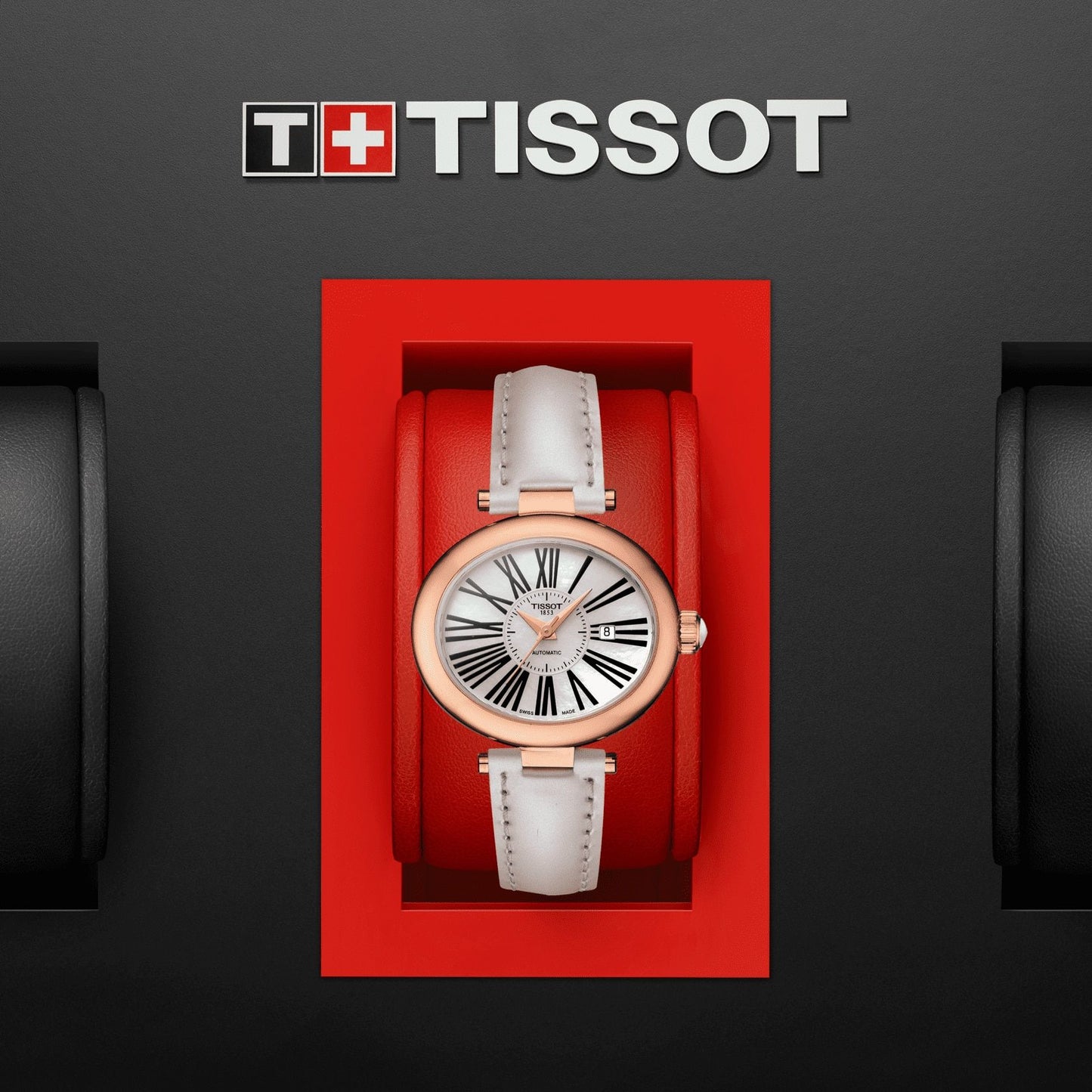 Tissot Glamorous Lady Automatic 18K Gold (Leather, Beige) Roman
