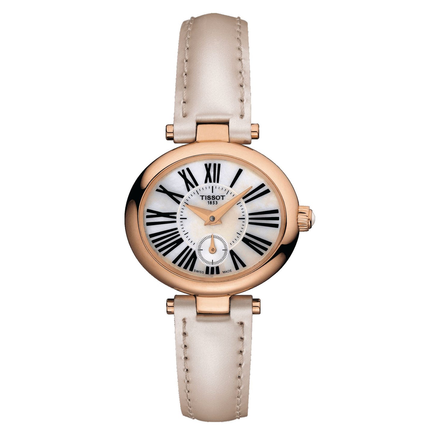 Tissot Glamorous Lady 18K Gold (Leather, Beige) Roman