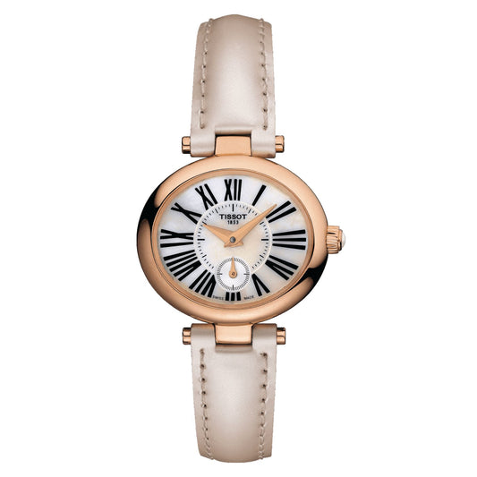 Tissot Glamorous Lady 18K Gold (Leather, Beige) Roman