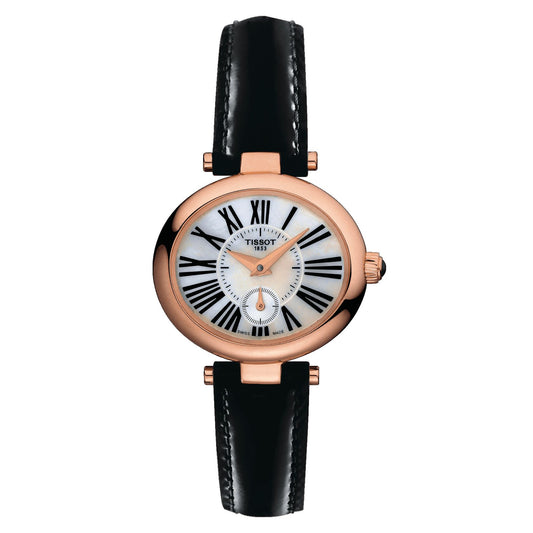 Tissot Glamorous Lady 18K Gold (Leather, Black) Roman