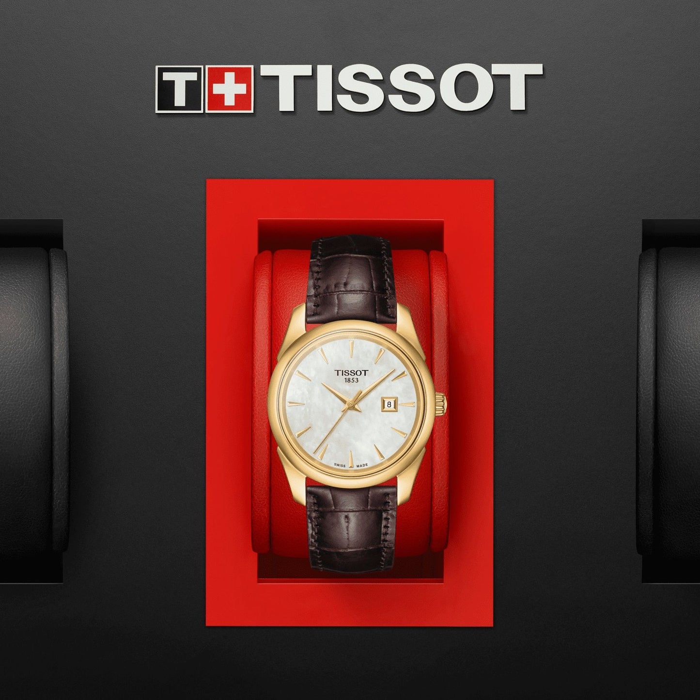 Tissot Vintage Lady 18K Gold (Leather, Brown) Indexes