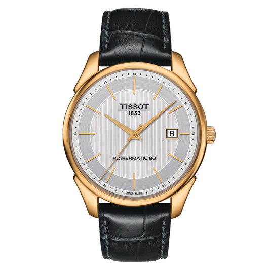 Tissot Vintage Powermatic 80 18K Gold (Leather, Black) Indexes
