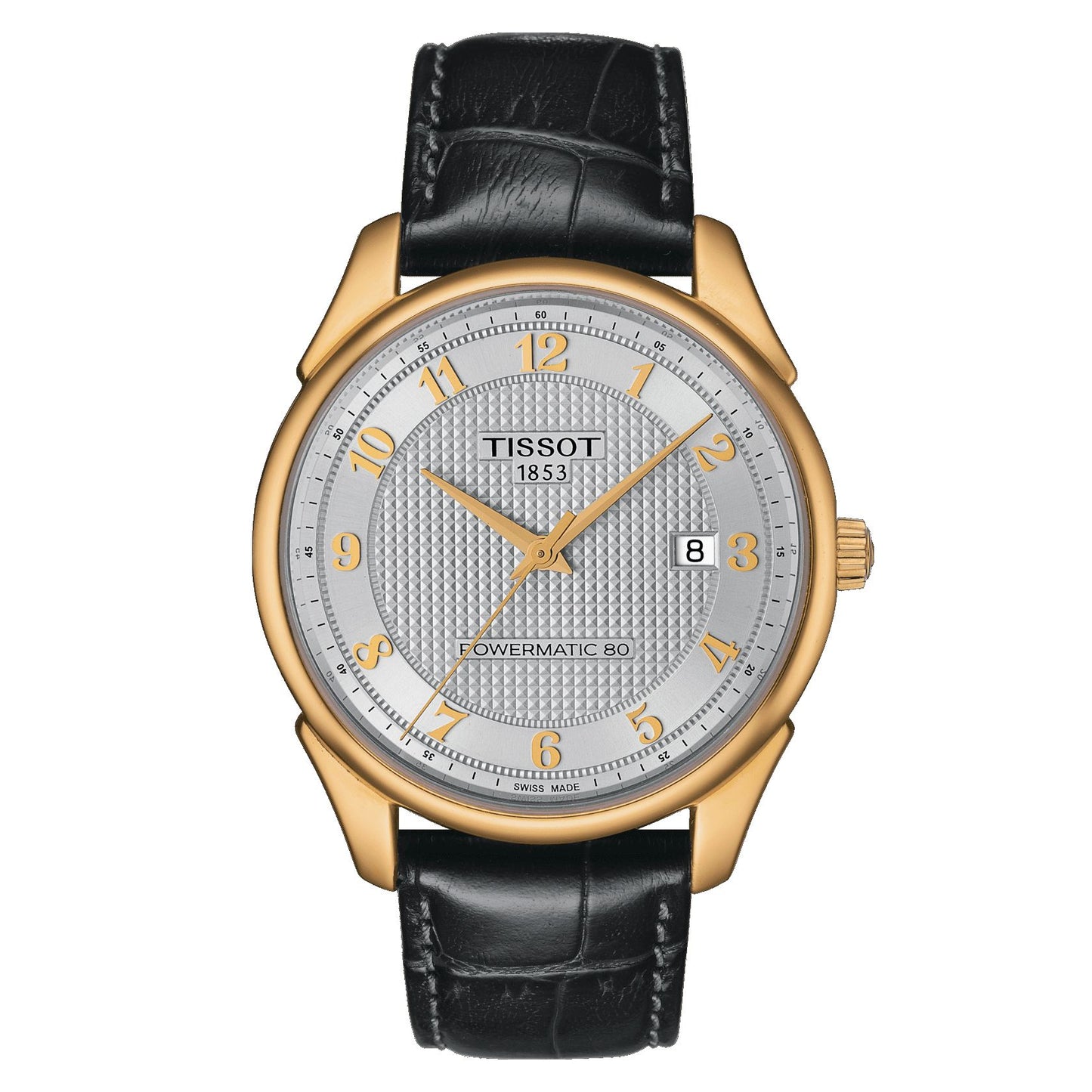Tissot Vintage Powermatic 80 18K Gold (Leather, Black) Arabic