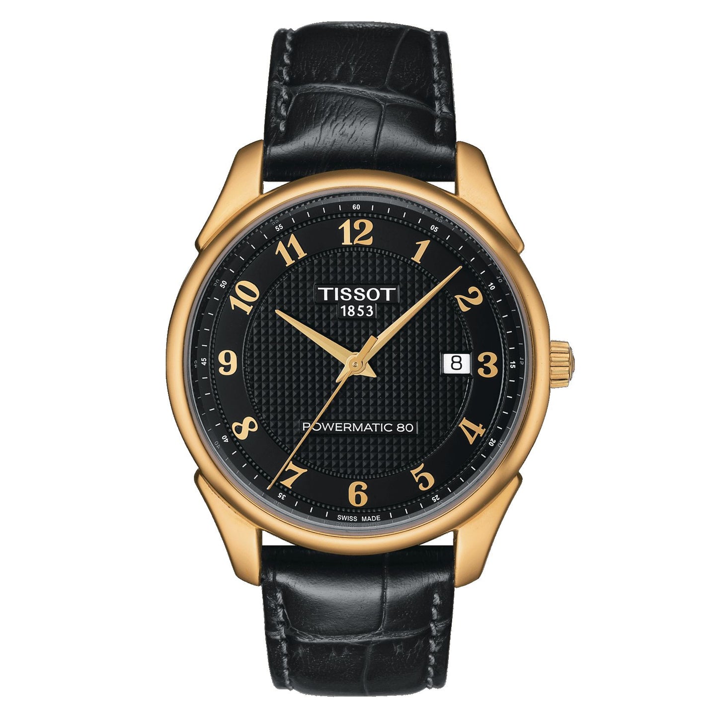 Tissot Vintage Powermatic 80 18K Gold (Leather, Black) Arabic