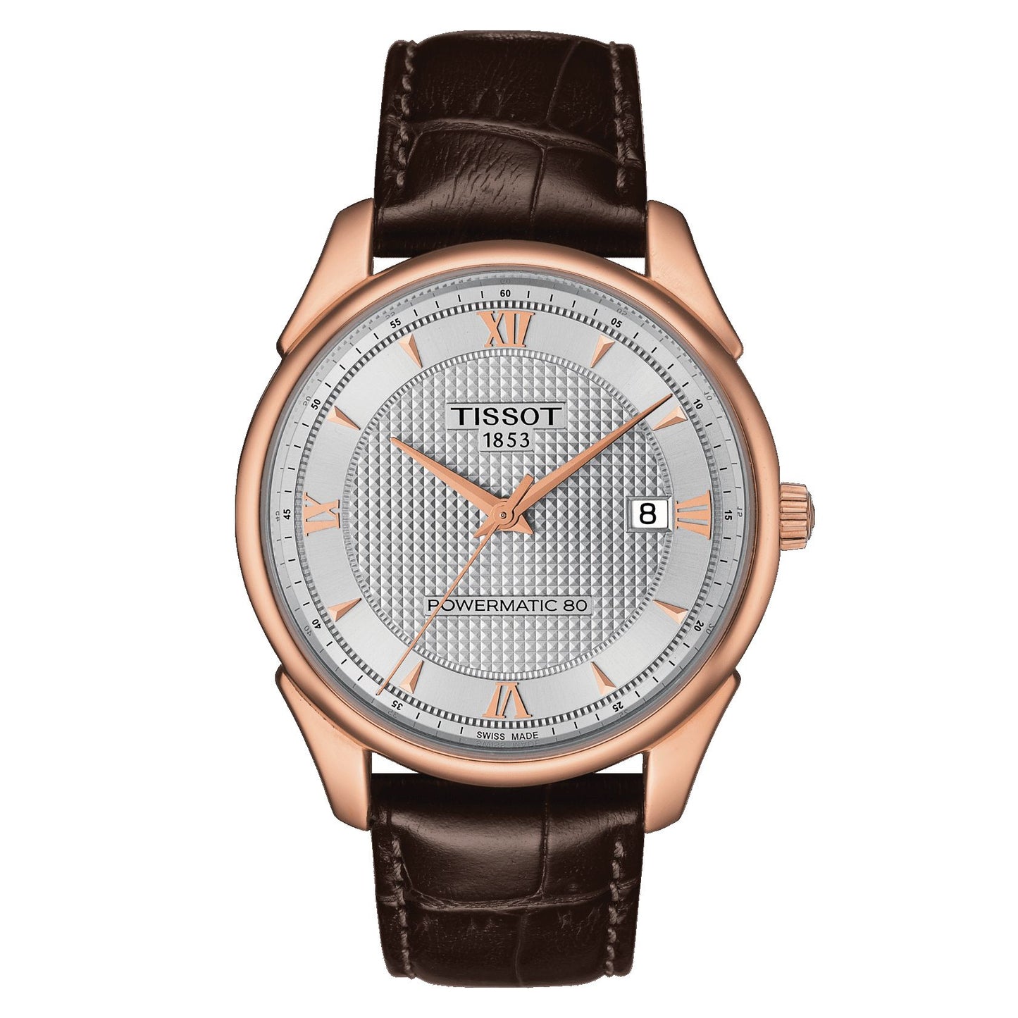 Tissot Vintage Powermatic 80 18K Gold (Leather, Brown) Roman And Indexes
