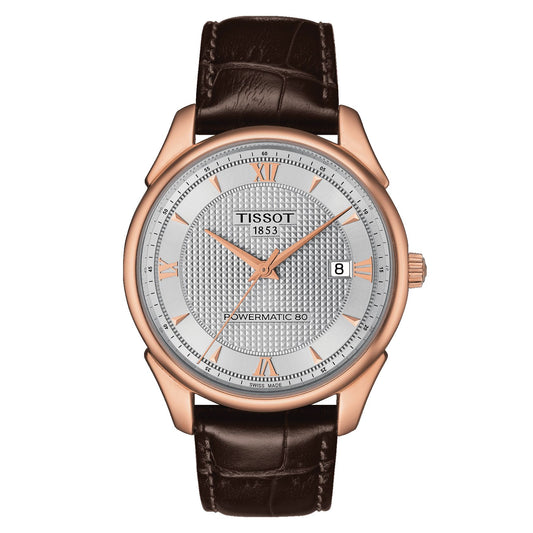 Tissot Vintage Powermatic 80 18K Gold (Leather, Brown) Roman And Indexes