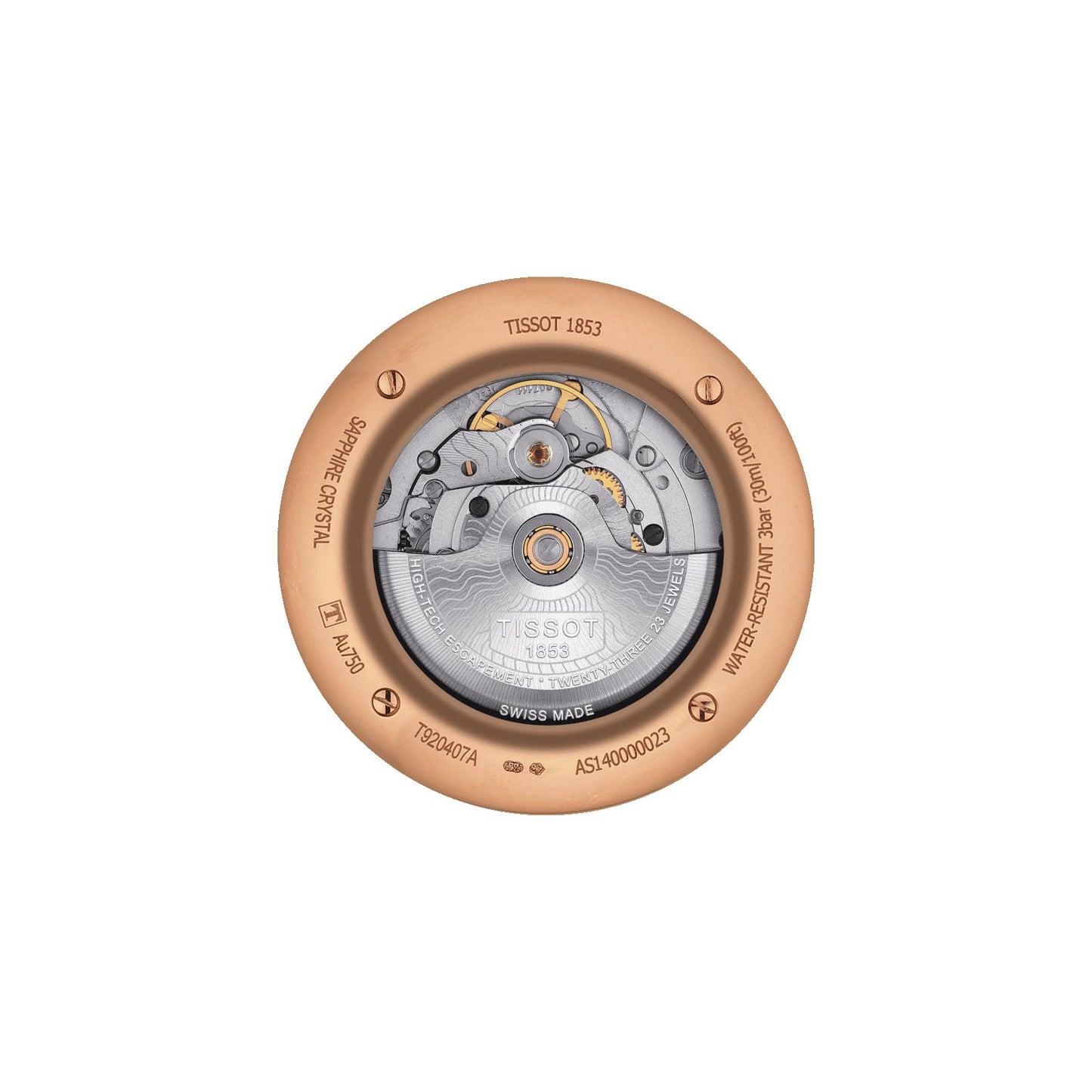 Tissot Vintage Powermatic 80 18K Gold (Leather, Brown) Roman And Indexes