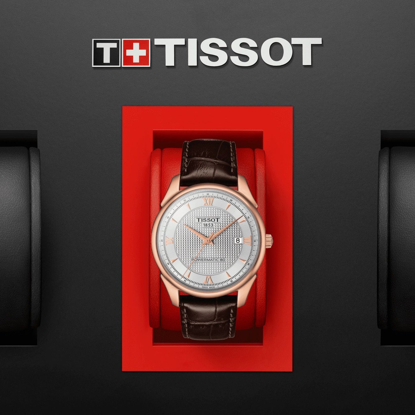 Tissot Vintage Powermatic 80 18K Gold (Leather, Brown) Roman And Indexes