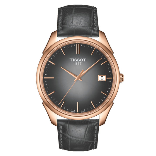 Tissot Vintage 18K Gold (Leather, Grey) Indexes