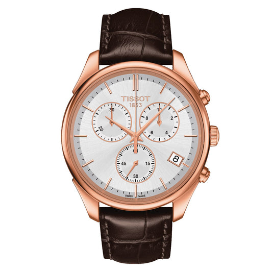 Tissot Vintage Chronograph 18K Gold (Leather, Brown) Indexes