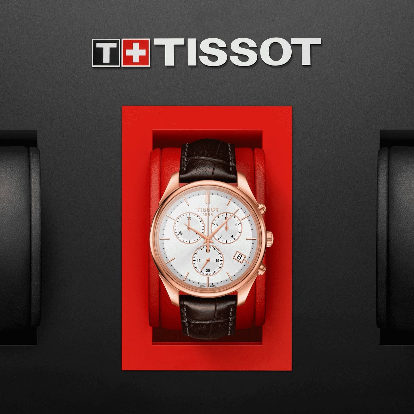 Tissot Vintage Chronograph 18K Gold (Leather, Brown) Indexes