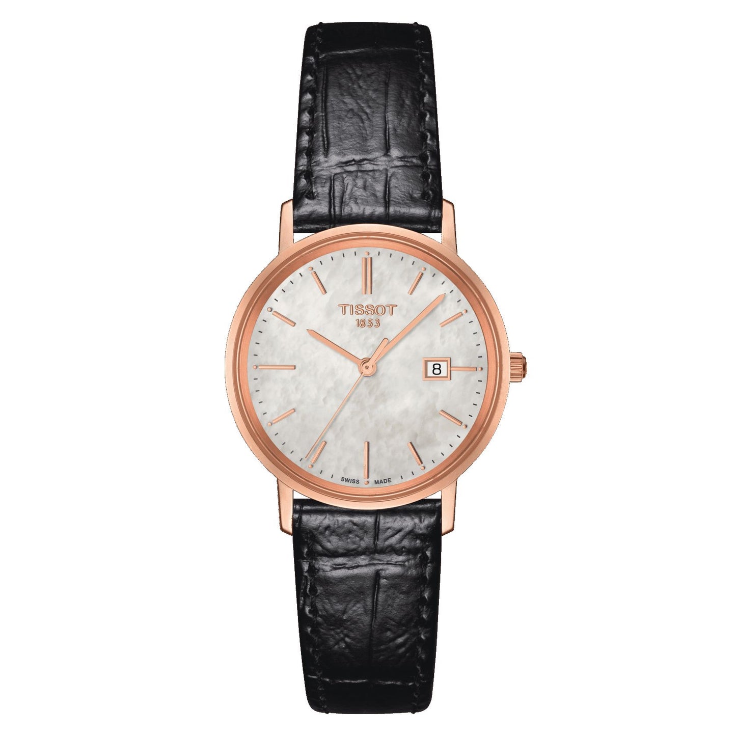 Tissot Goldrun Lady 18K Gold (Leather, Black) Indexes