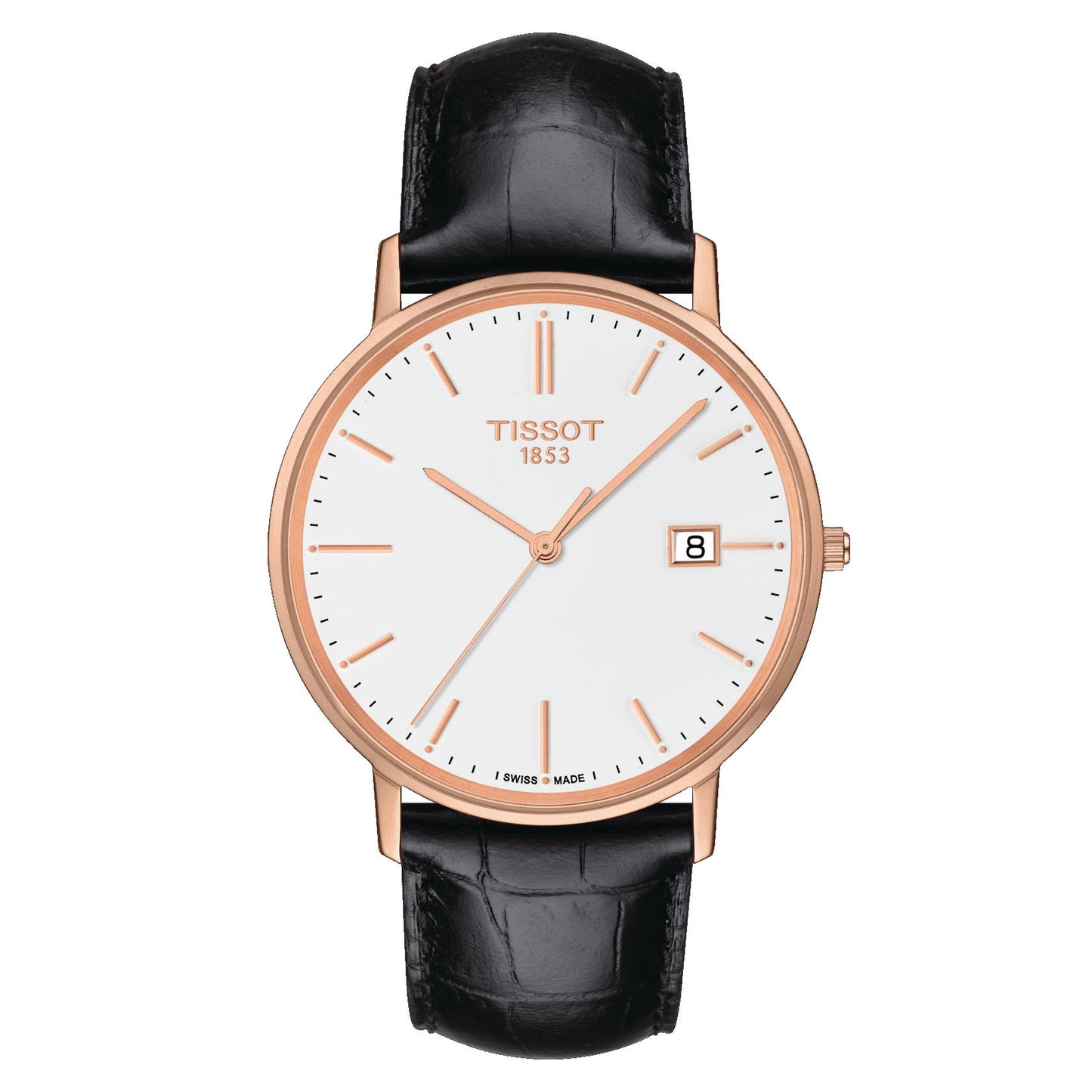 Tissot Goldrun 18K Gold (Leather, Black) Indexes