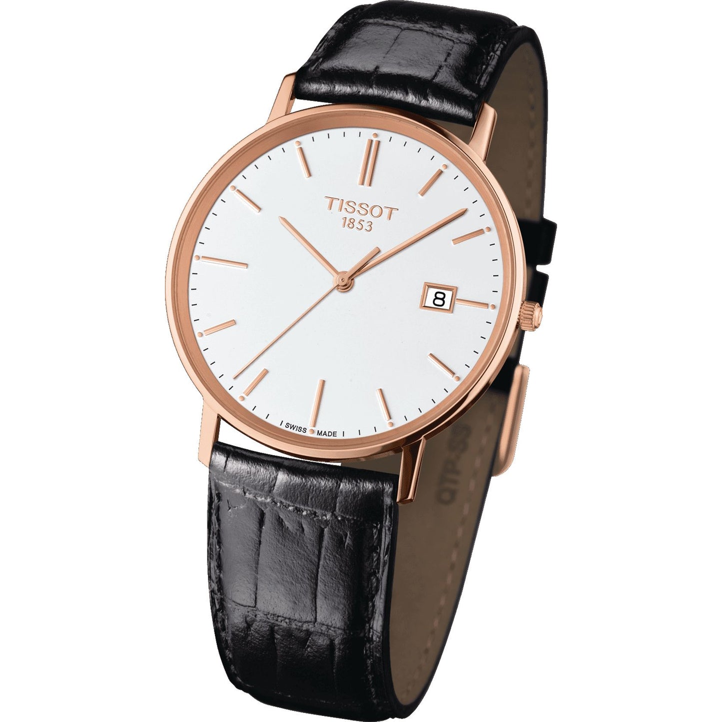 Tissot Goldrun 18K Gold (Leather, Black) Indexes