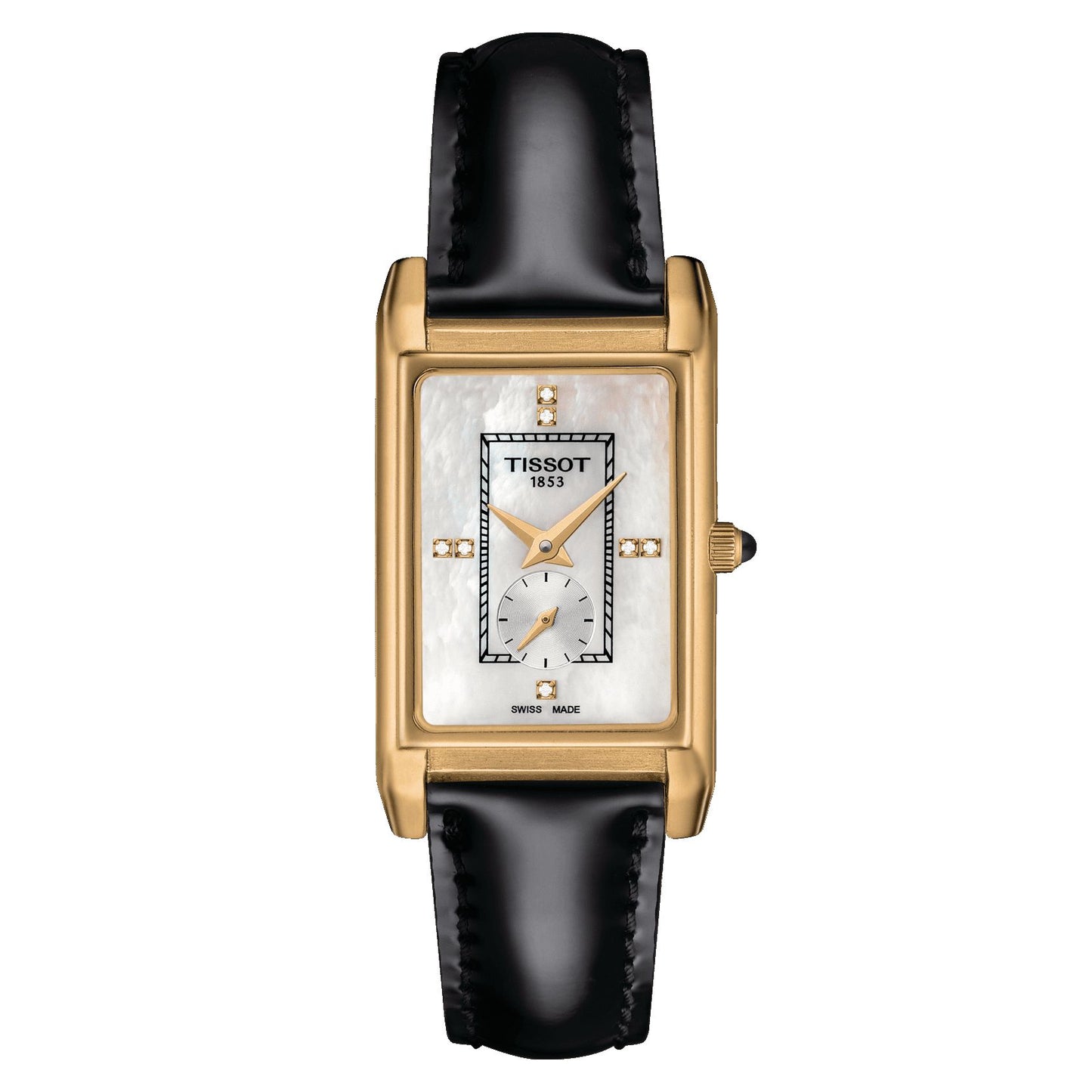 Tissot Prestigious Lady 18K Gold (Leather, Black) Diamonds
