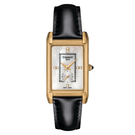 Tissot Prestigious Lady 18K Gold (Leather, Black) Diamonds