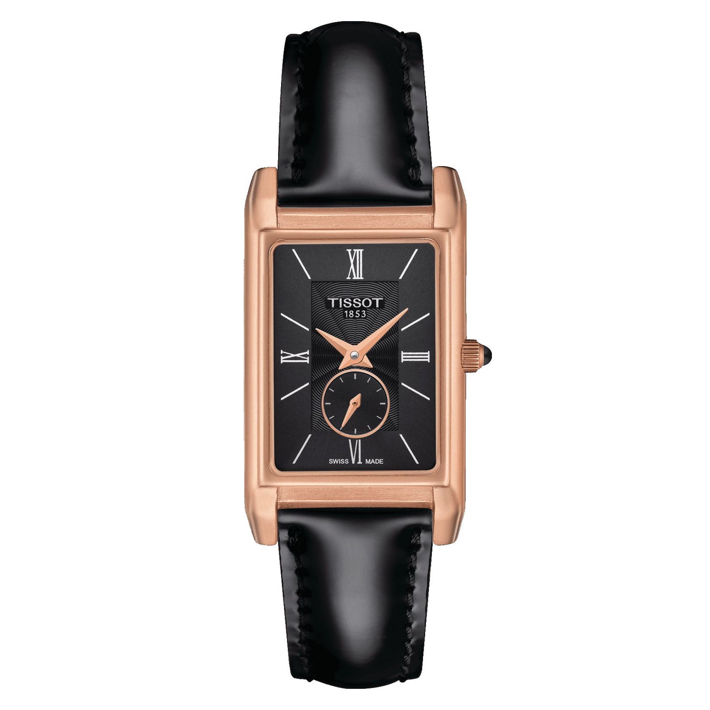 Tissot Prestigious Lady 18K Gold (Leather, Black) Roman And Indexes
