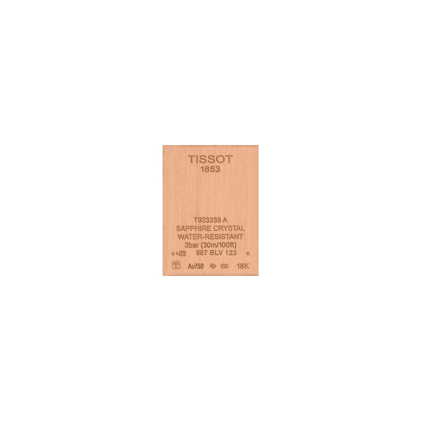 Tissot Prestigious Lady 18K Gold (Leather, Black) Roman And Indexes