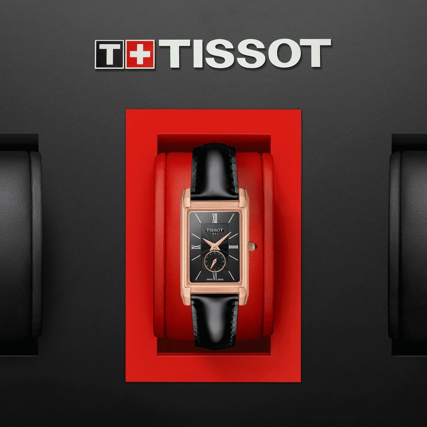 Tissot Prestigious Lady 18K Gold (Leather, Black) Roman And Indexes