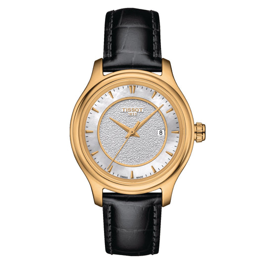 Tissot Fascination Lady 18K Gold (Leather, Black) Indexes