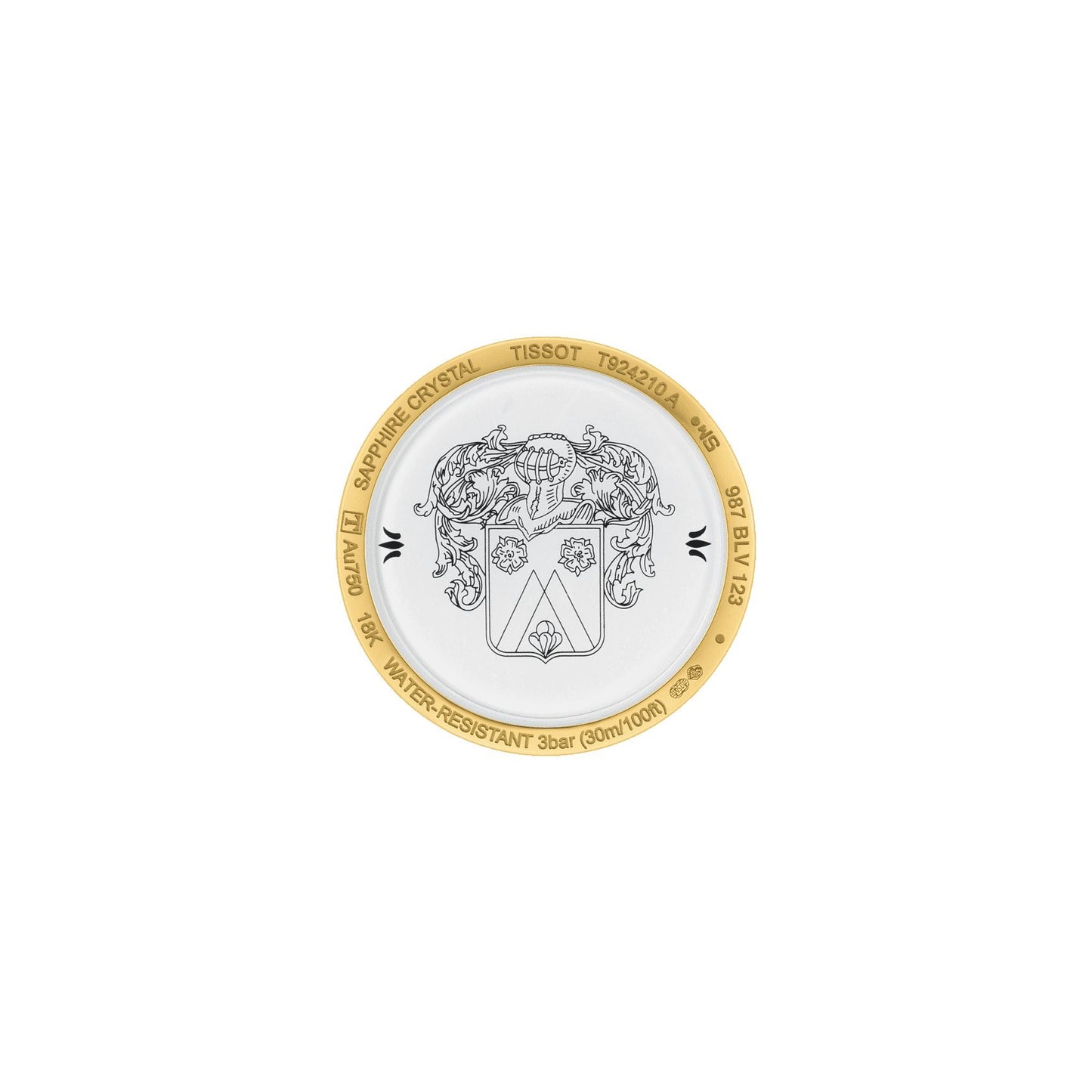 Tissot Fascination Lady 18K Gold (Leather, Black) Indexes